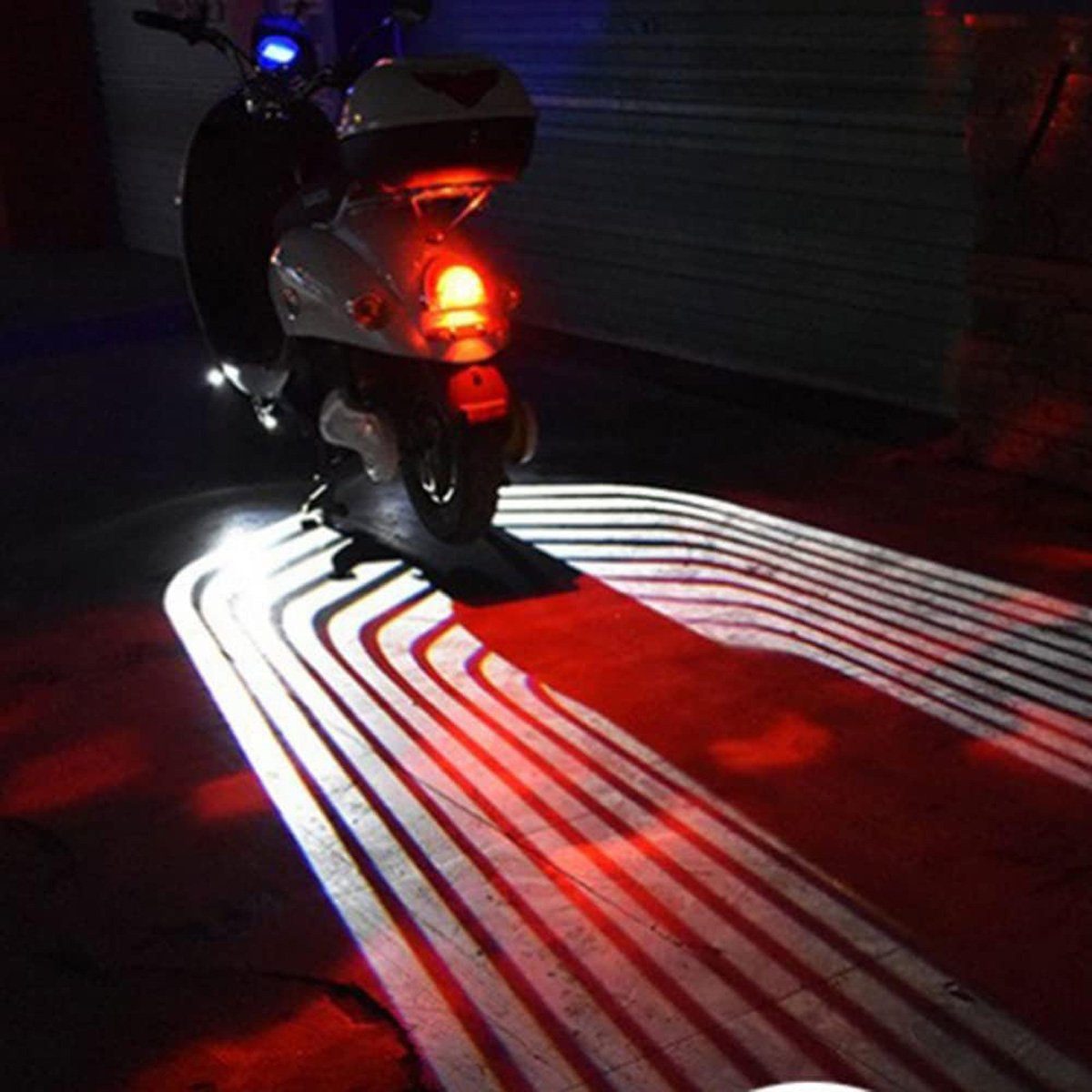 götäzer Motorrad Weiss Engelsflügelprojektion, modifiziertes LED-Lichtsystem Willkommenslicht, -Licht Dekorationszubehör -LED