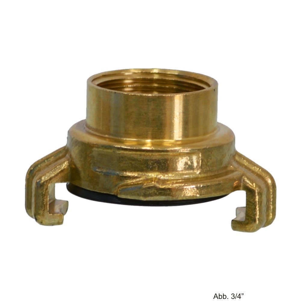 bevo Gartenschlauch Messing Schnellkupplung mit Innengewinde 1/2", Knaggenabstand 40 mm