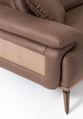 JVmoebel Wohnzimmer-Set Elegante Couchgarnitur Designer Viersitzer Dreisitzer Sessel, (3-St., Nur Sofas 4 Sitzer + 3 Sitzer + Sessel), Made in Europa