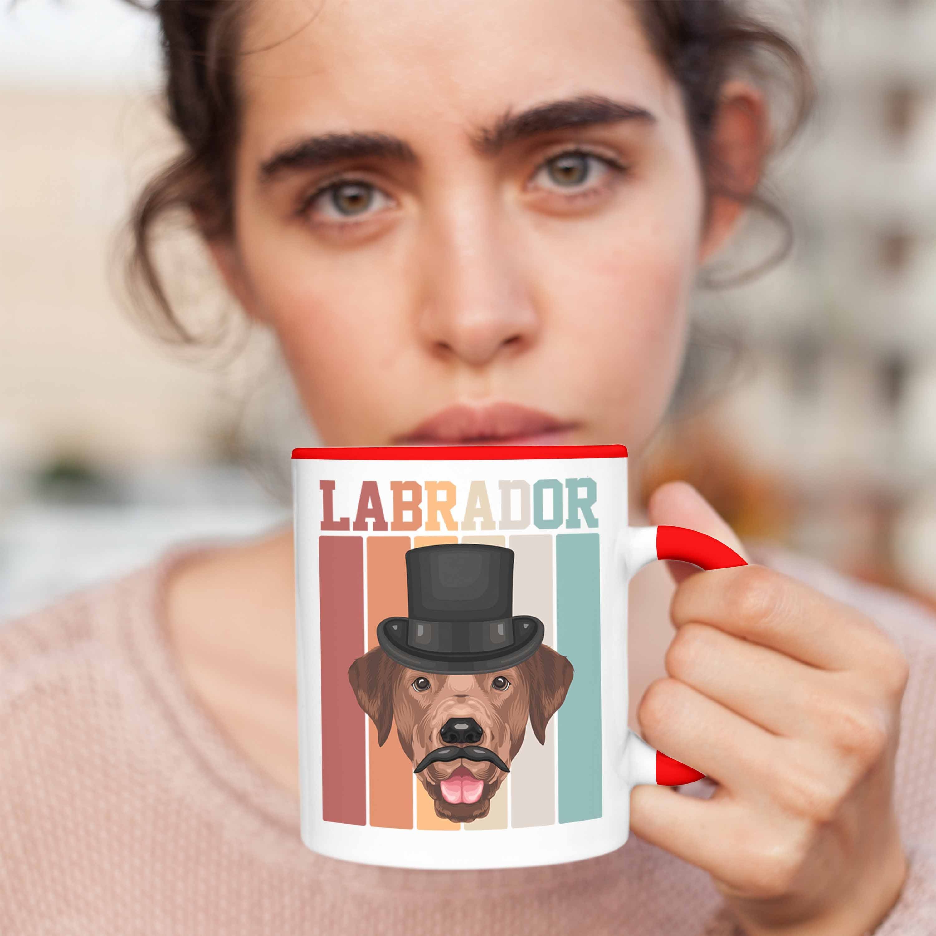 Geschenk Spruch Labrador Vi Besitzer Lustiger Retro Tasse Rot Tasse Geschenkidee Trendation