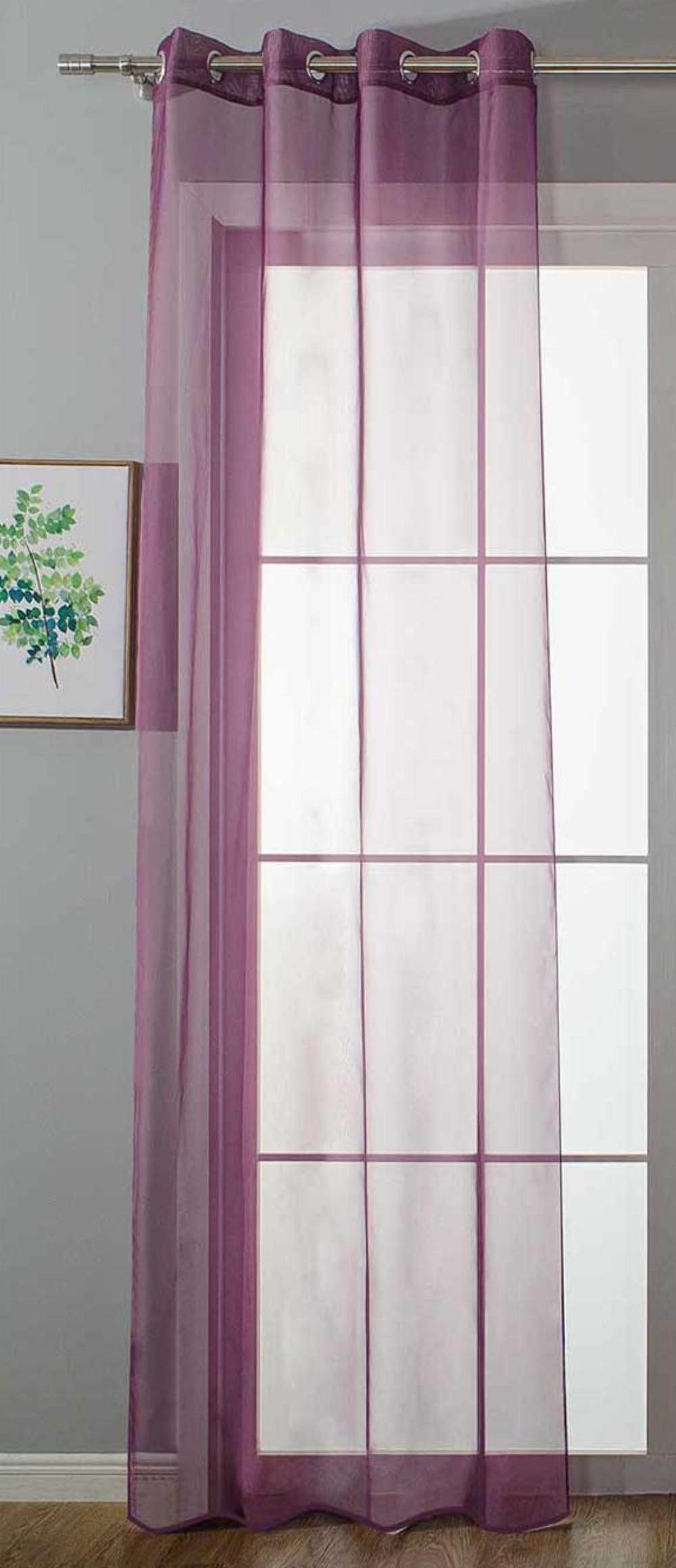 Gardinenbox Gardine (1 St), Ösen, transparent, Voile, Store Bleibandabschluß 20332-cn-o