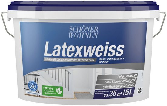 SCHÖNER WOHNEN-Kollektion Latexfarbe »Latexweiß«, 5 l, DIN EN 13 300