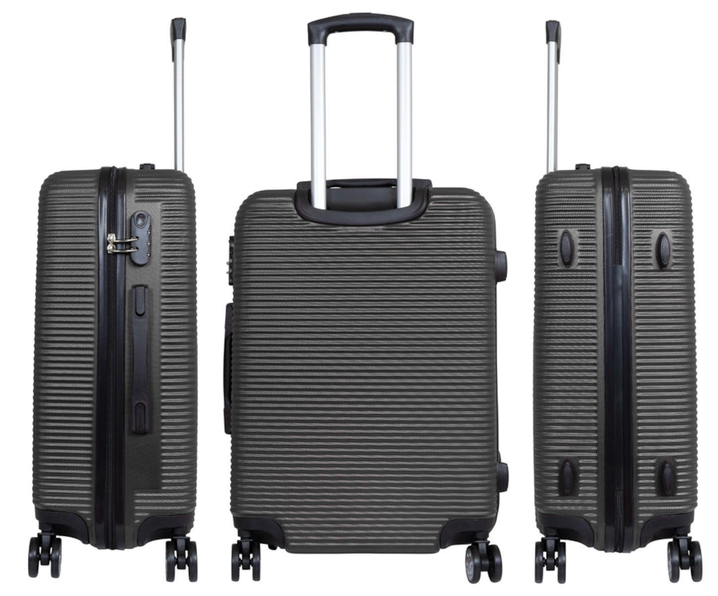 Warenhandel König Hartschalen-Trolley Malaga, 4 Rollen, aufrecht rollbar