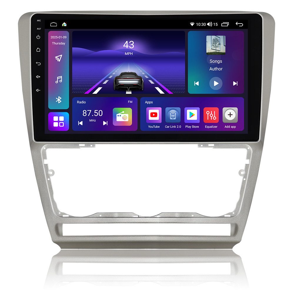 A-Sure Android 15 Autoradio Navi Für Skoda Octavia 2 1Z3 1Z5 2004-2013 Autoradio (DSP, RDS, Android Auto, Digitalradio (DAB), Carplay)
