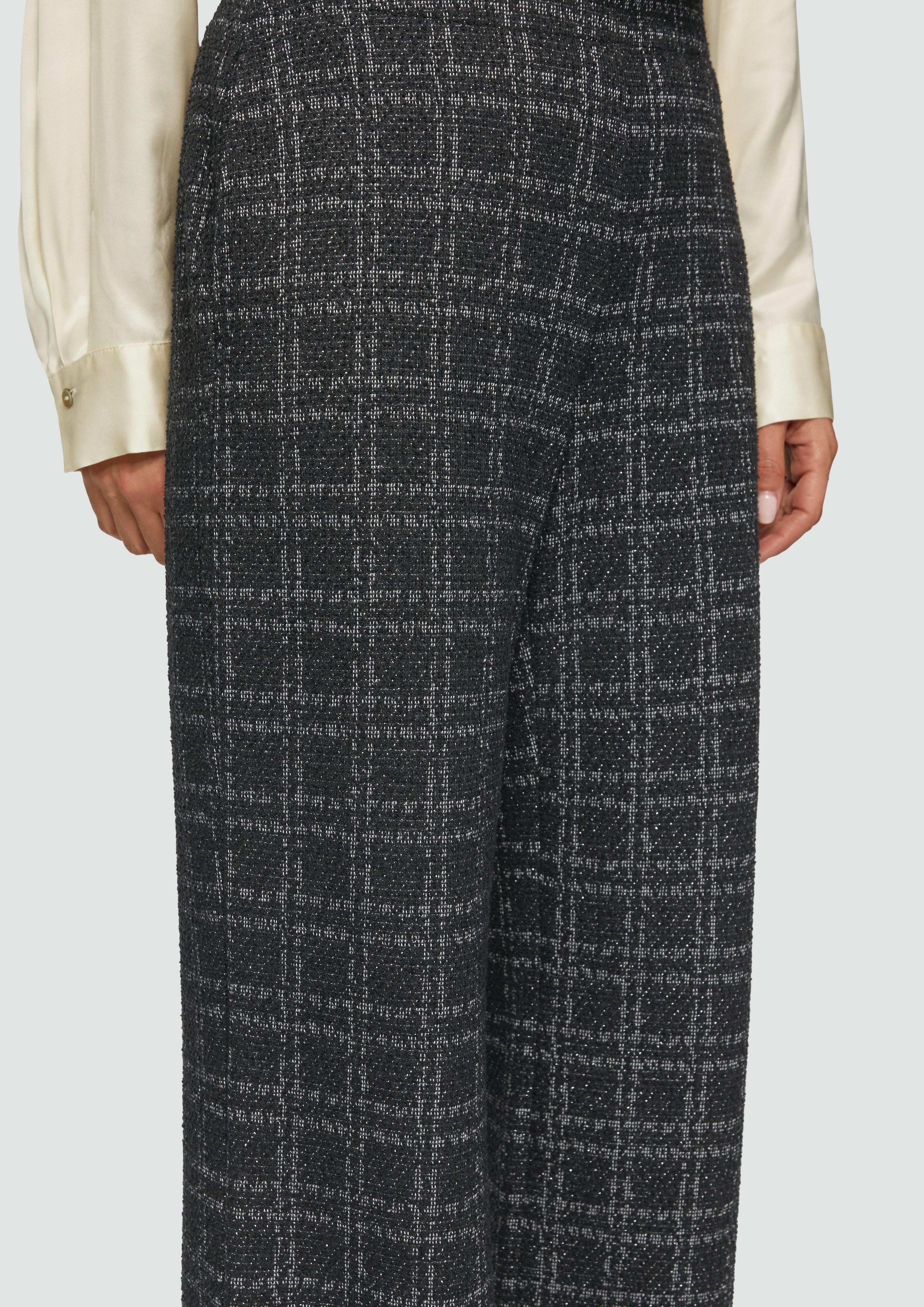 s.Oliver BLACK LABEL Stoffhose Karierte Hose günstig online kaufen
