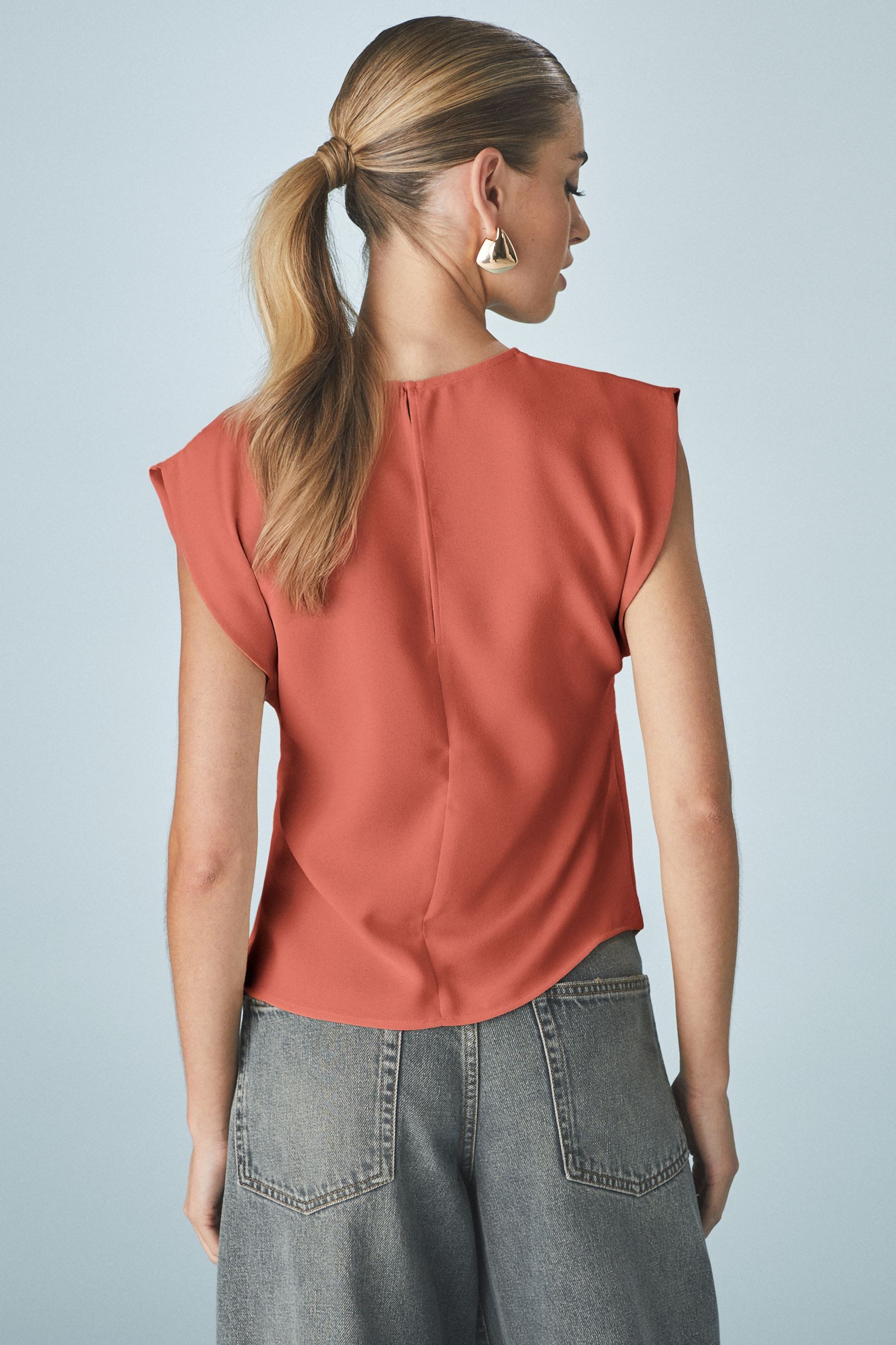Next Blusenshirt Kurzärmeliges asymmetrisches Top aus günstig online kaufen