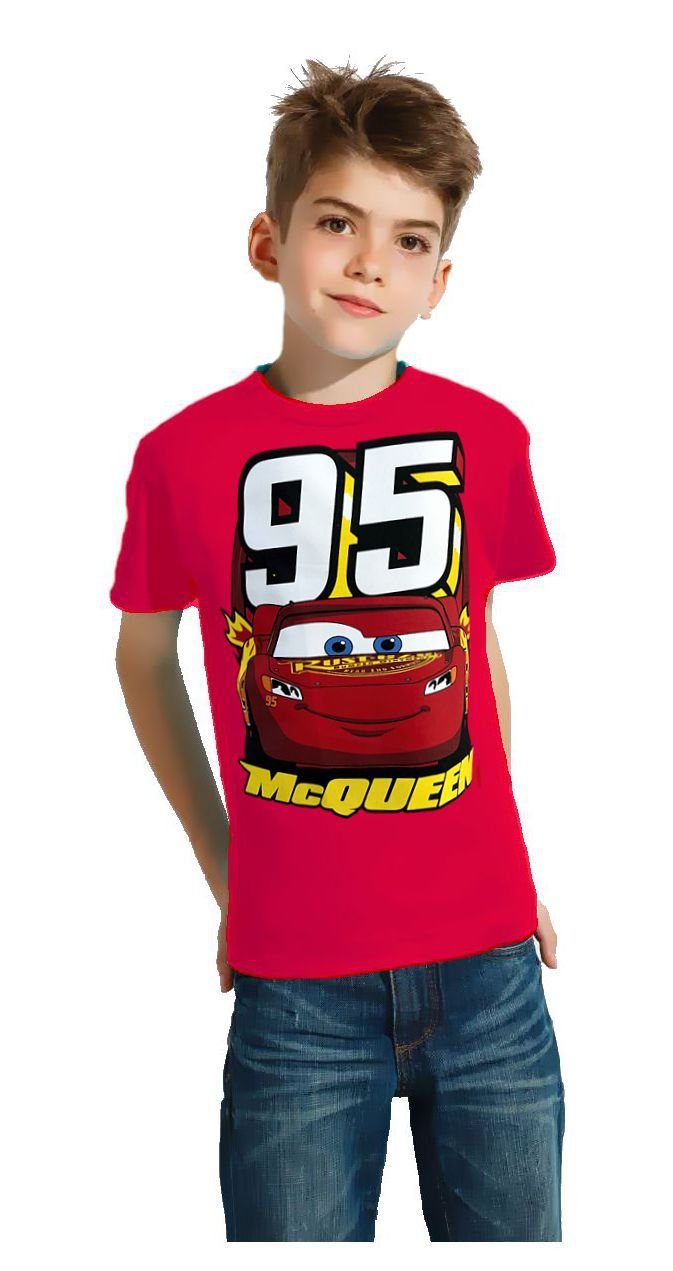 Cars Print-Shirt CARS Jungen T-Shirt McQueen Gr.98 104 110 116 128