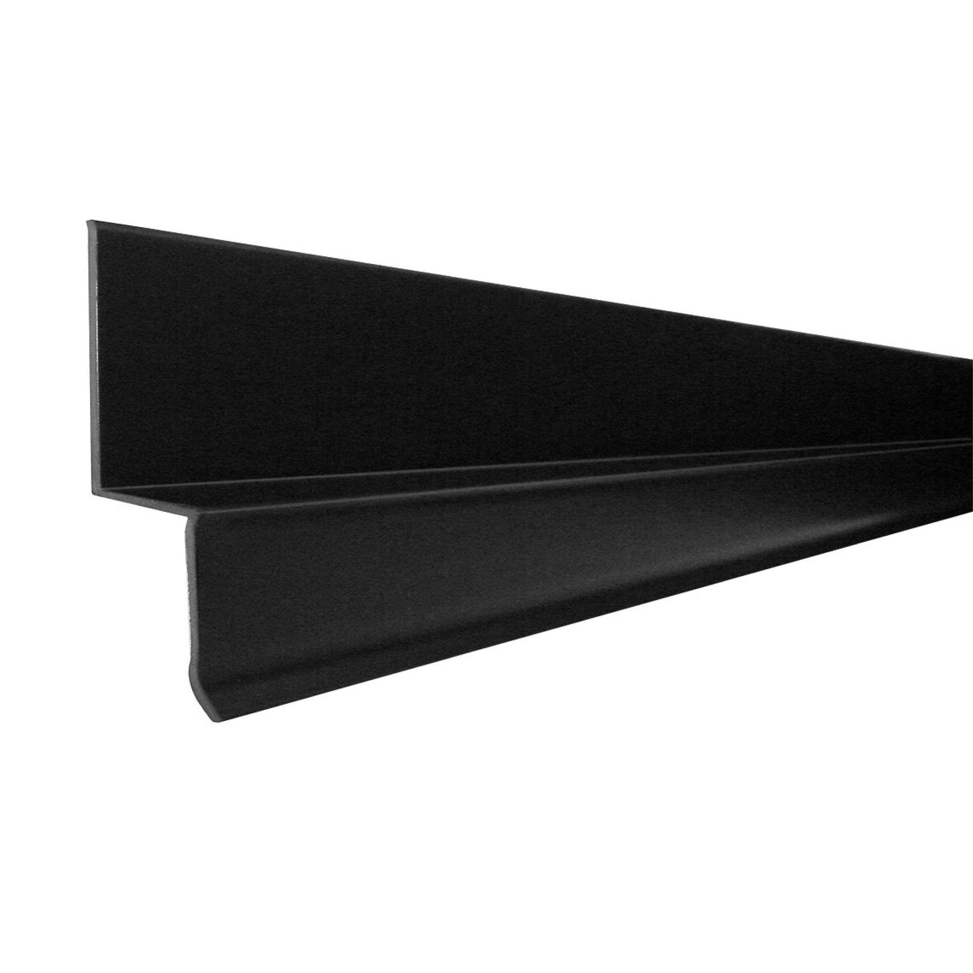 Fassadenprofile Abdeckprofil (1m Noppenbahn Abschlussprofil, 1 Stück Schwarz, 1-St), Noppenbahn Mauerschutz 1m, Sockelprofil, Abdeckprofil für Noppenfolie