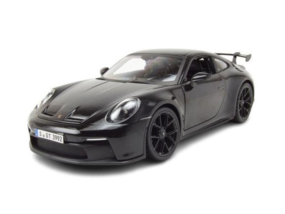 Maisto® Modellauto Porsche 911 GT3 2023 schwarz, Maßstab 1:18