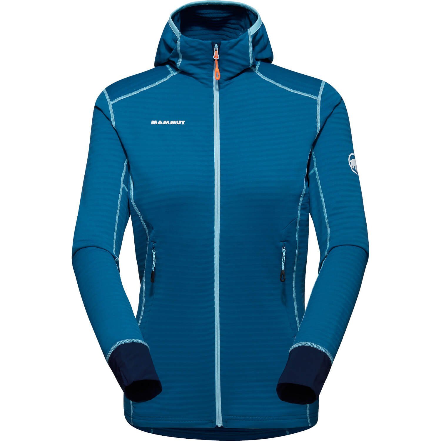 Mammut Fleecejacke Fleecejacke Taiss Light Azurblau Kapuze mit