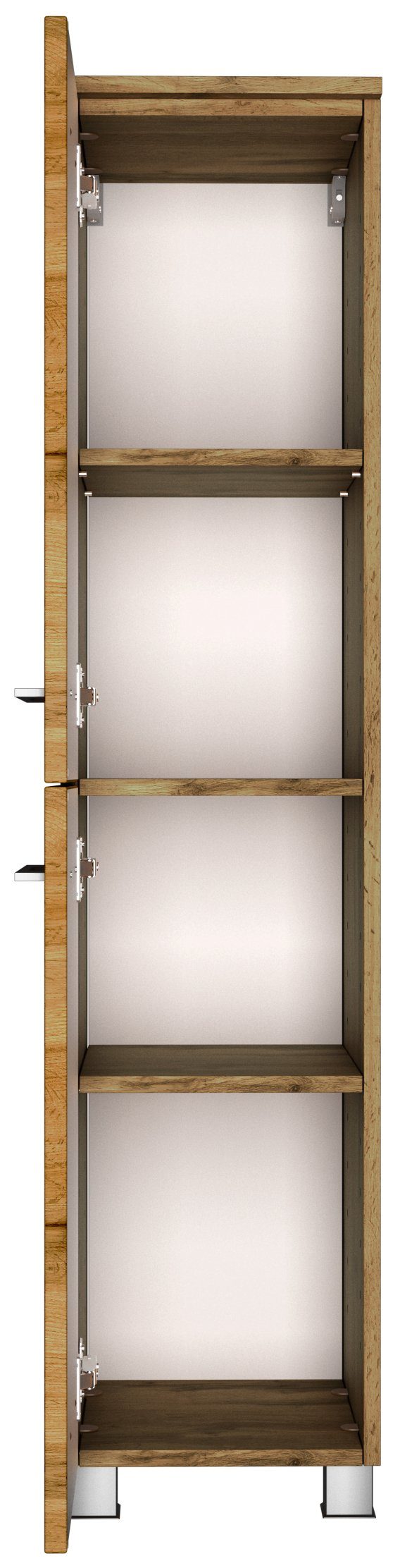 HELD MÖBEL Hochschrank Midischrank Livorno 30 cm Wotaneiche/Wotaneiche