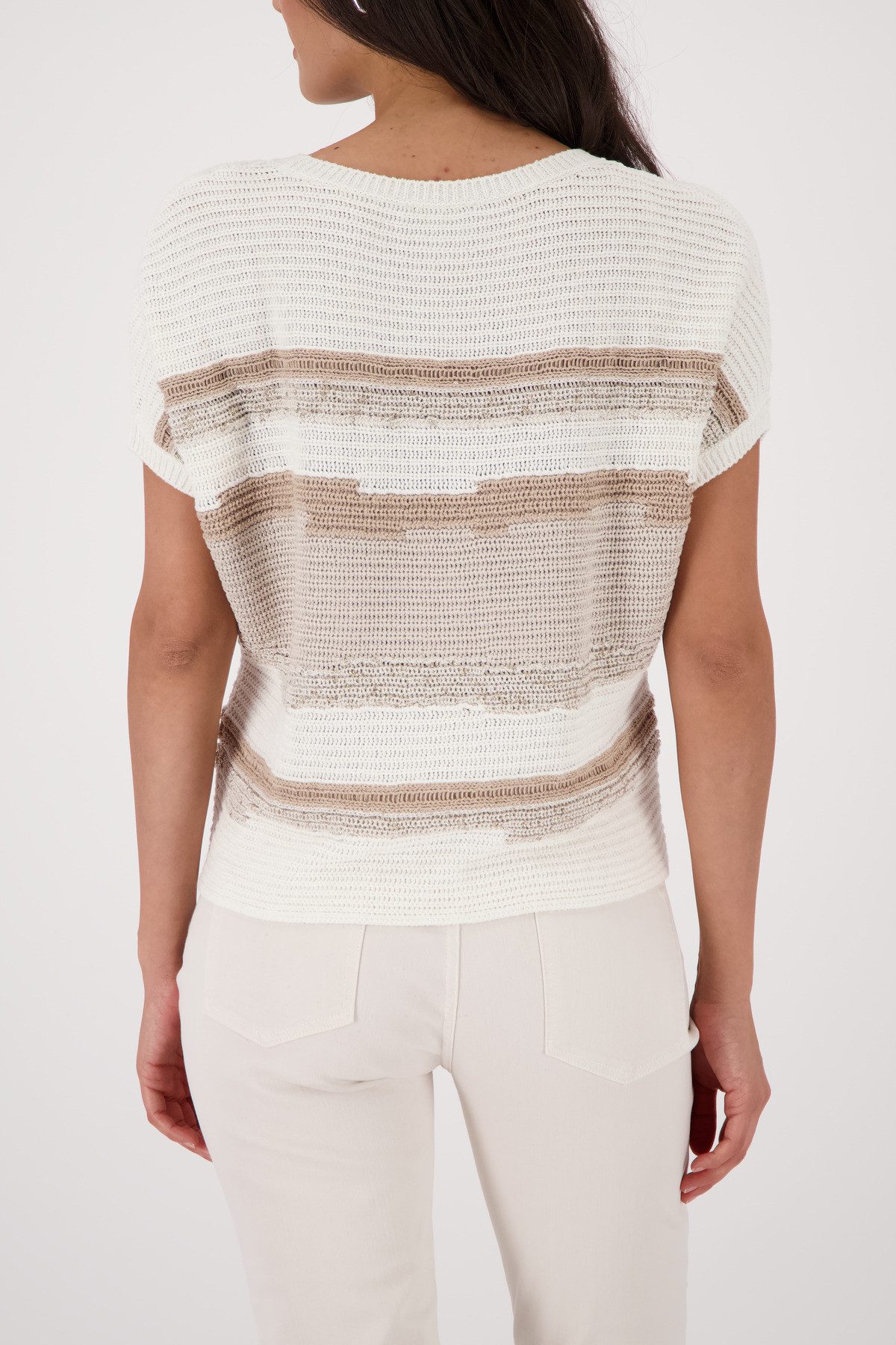 Monari Kurzarmpullover Strukturmix Regular fit mit Strukturmix günstig online kaufen