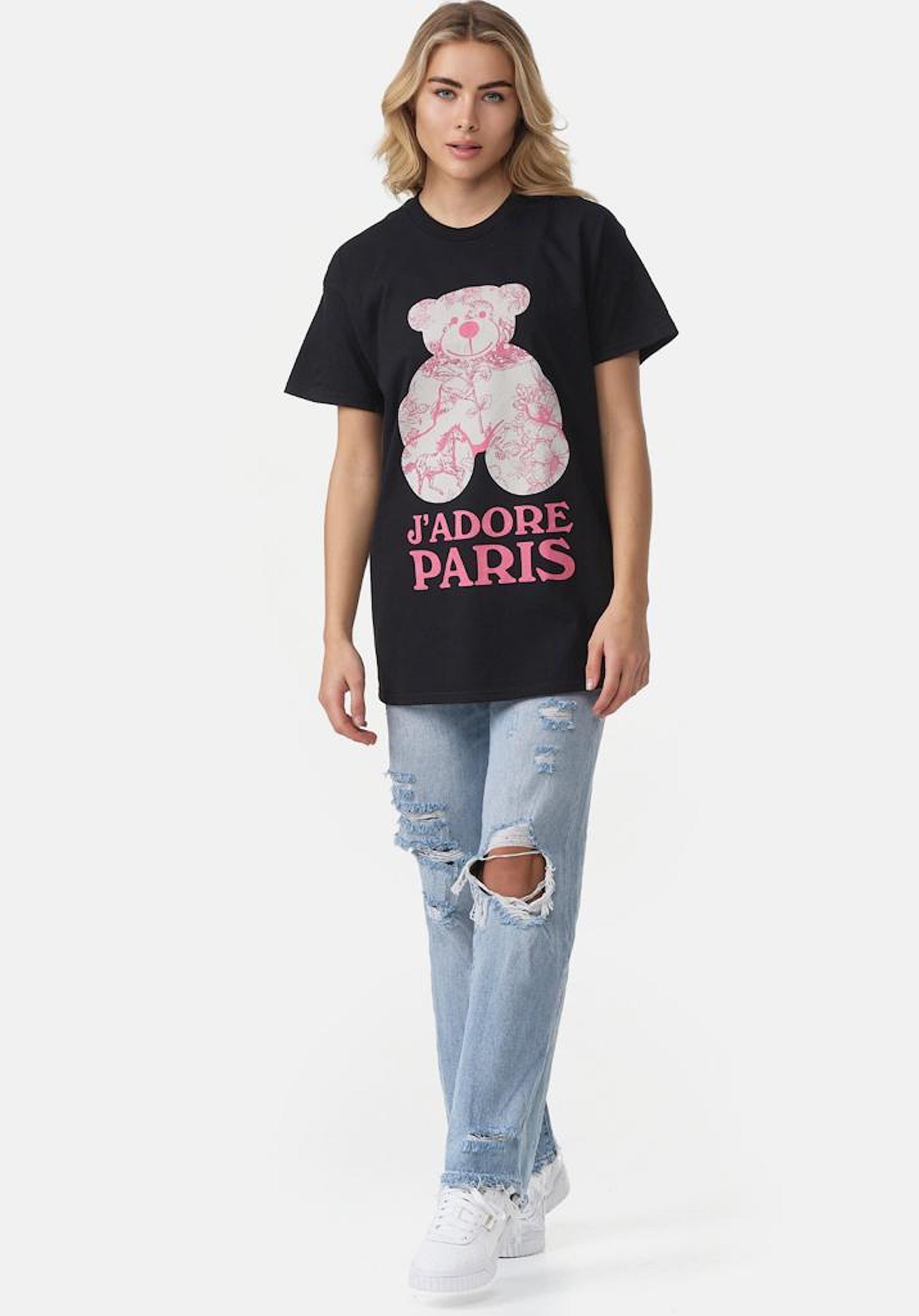 Worldclassca T-Shirt Worldclassca T-Shirt Teddy Paris Tee Sommer Oberteil