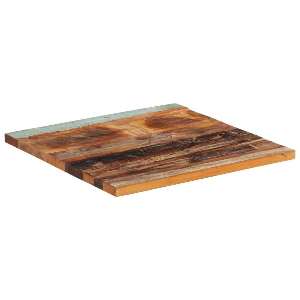 vidaXL Tischplatte Tischplatte Quadratisch Massiv St) 60x60 25-27 mm Altholz cm (1