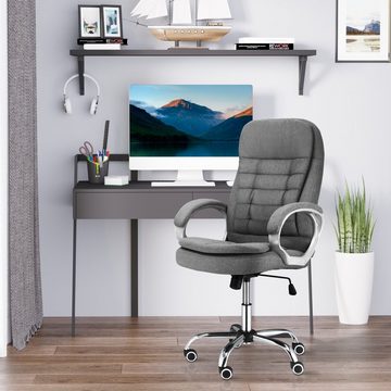 Vinsetto Schreibtischstuhl Bürostuhl mit hoher Rückenlehne