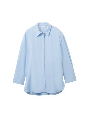TOM TAILOR Langarmbluse Unifarbene Bluse mit TENCEL(TM) Lyocell