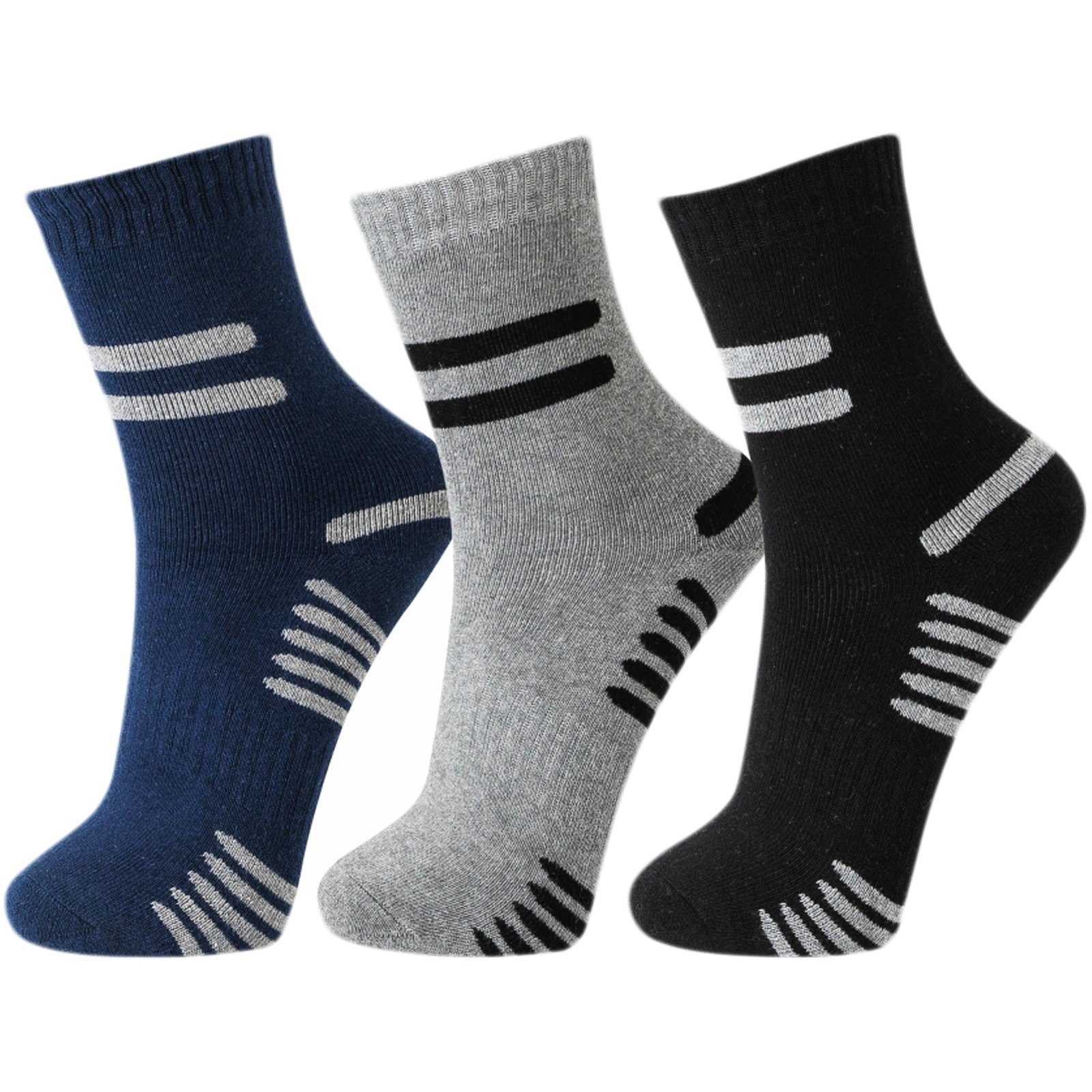 TEXEMP Thermosocken 6 Paar Thermo Socken Winter Sport Socken Herren Damen Dicke Socken Arbeitssocken Warm Ski 39-42 43-46 (Packung, 6 Paar) Mit Innenfleece | Wandersocken