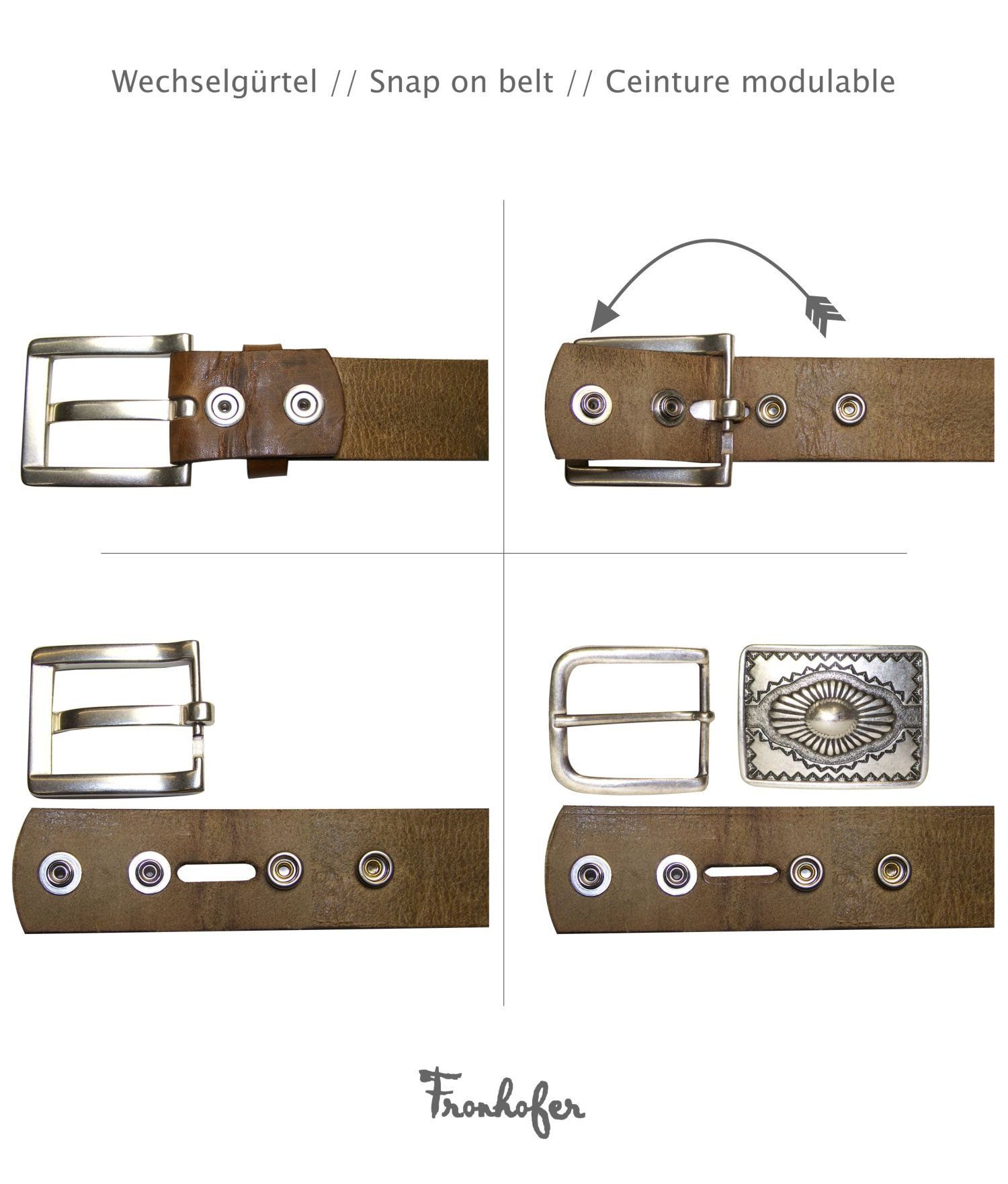 FRONHOFER Koppelgürtel 17745 (1-St) Trachtengürtel 4 cm, 100% echtes Leder, günstig online kaufen