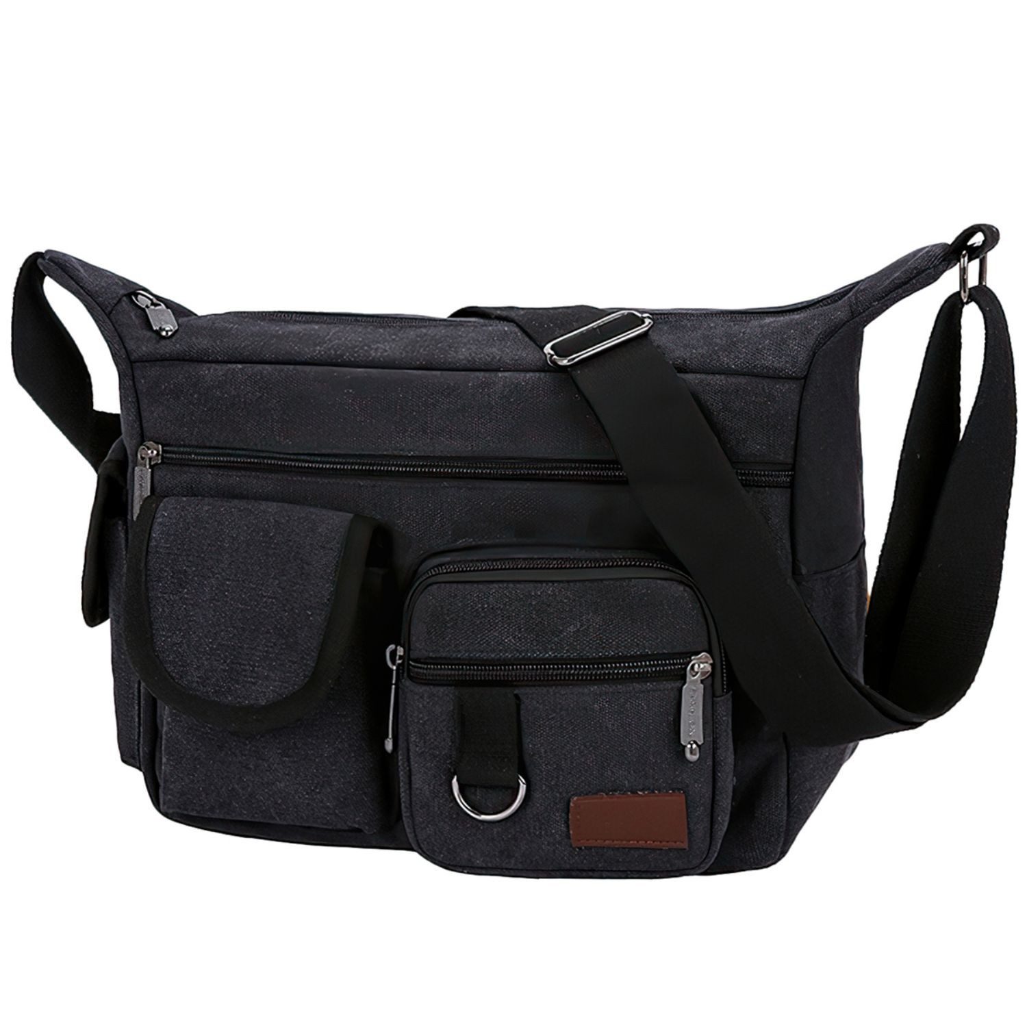 Umhängetasche Herren Canvas Crossbody Tasche mit großer Kapazität