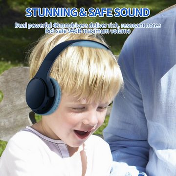 hisonic Zuverlässiges Audio-Streaming Kinder-Kopfhörer (Praktisches Klappdesign ermöglicht einfaches Verstauen und Transportieren der Kopfhörer, perfekt für den täglichen Gebrauch und unterwegs., Intelligente Lautstärkeregelung,Bequemes Design,PraktischesKlappdesign)