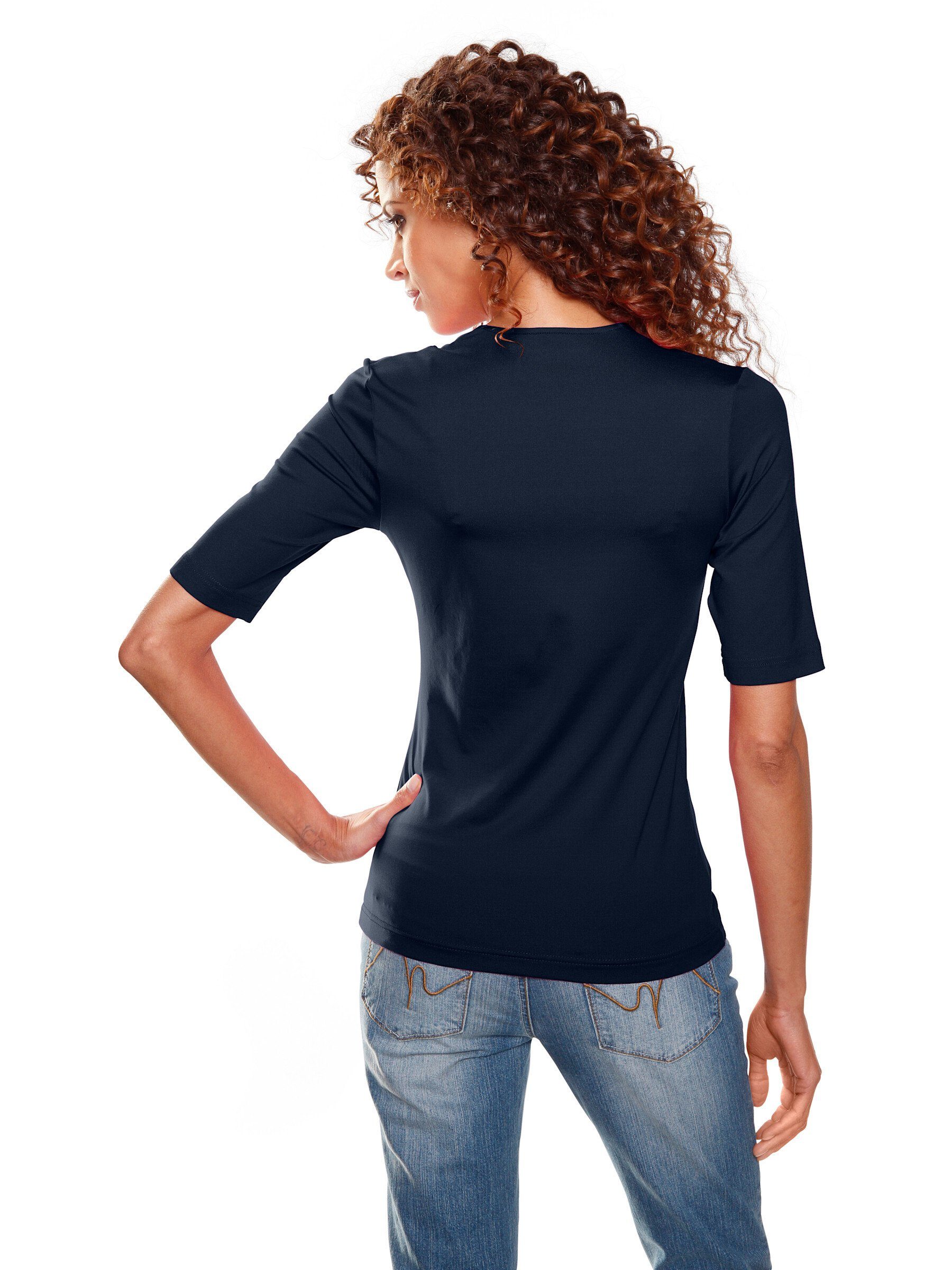 heine T-Shirt V-Shirt Kurzarm
