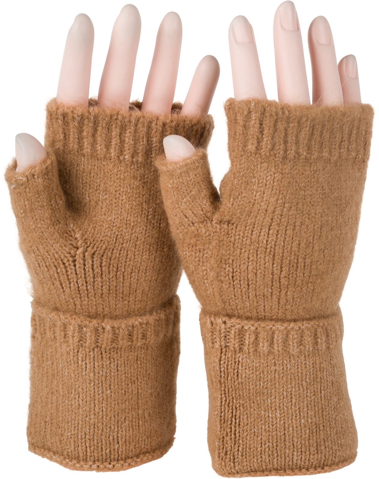 styleBREAKER Strickhandschuhe Fingerlose Strickhandschuhe Einfarbig (1-St) günstig online kaufen