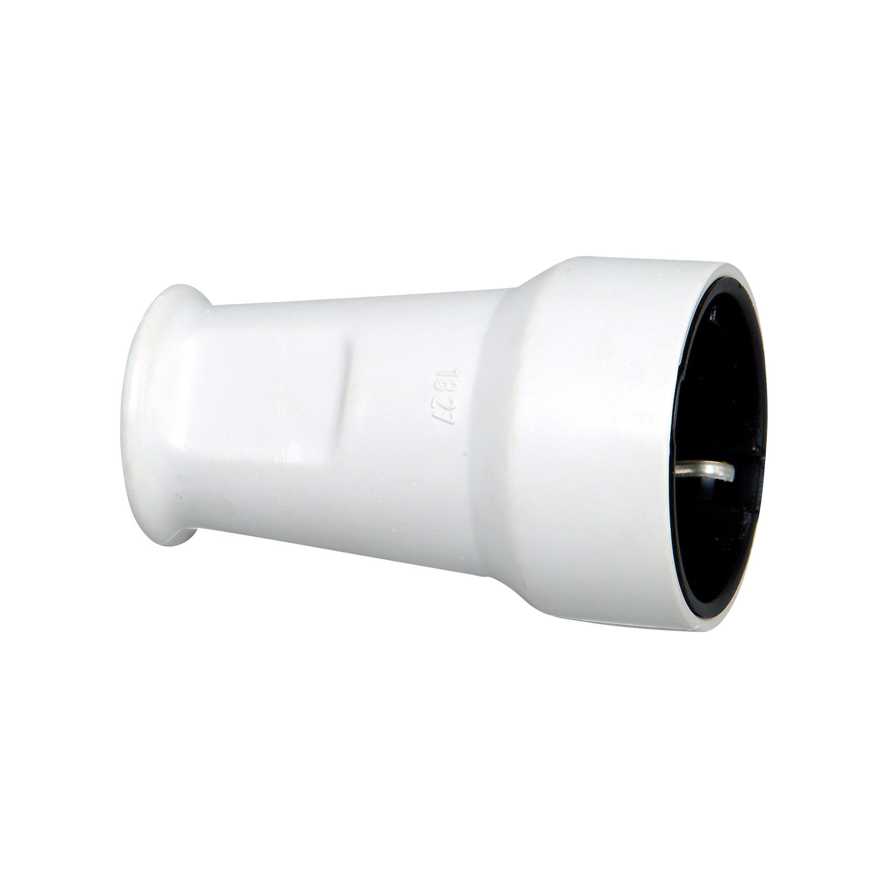 Kopp Schuko-Kupplung KOPP Schutzkontakt-Schalenkupplung 182702004, klein, Knickschutz, weiß