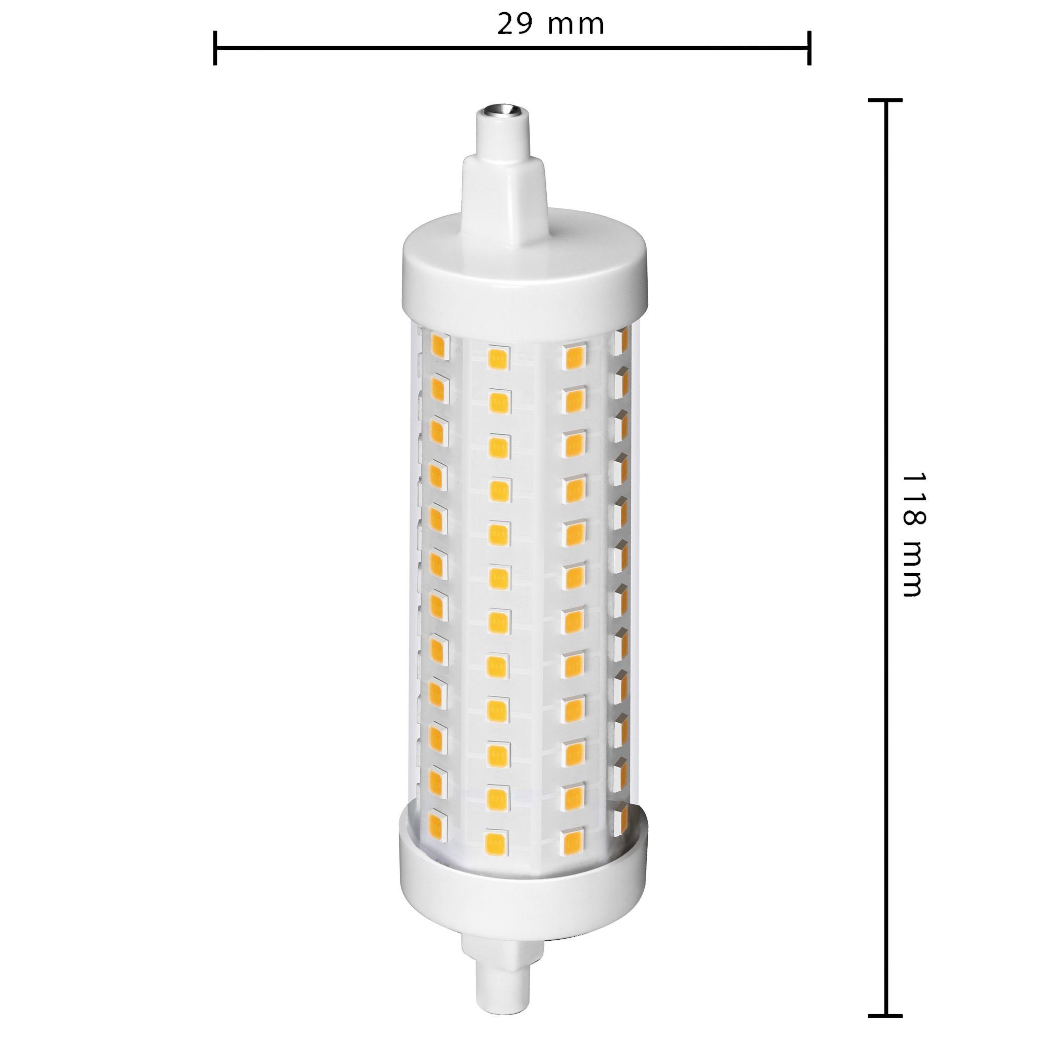 R7S LED Lampe 16 Watt 118 mm 6500K, 25.000 Brennstunden