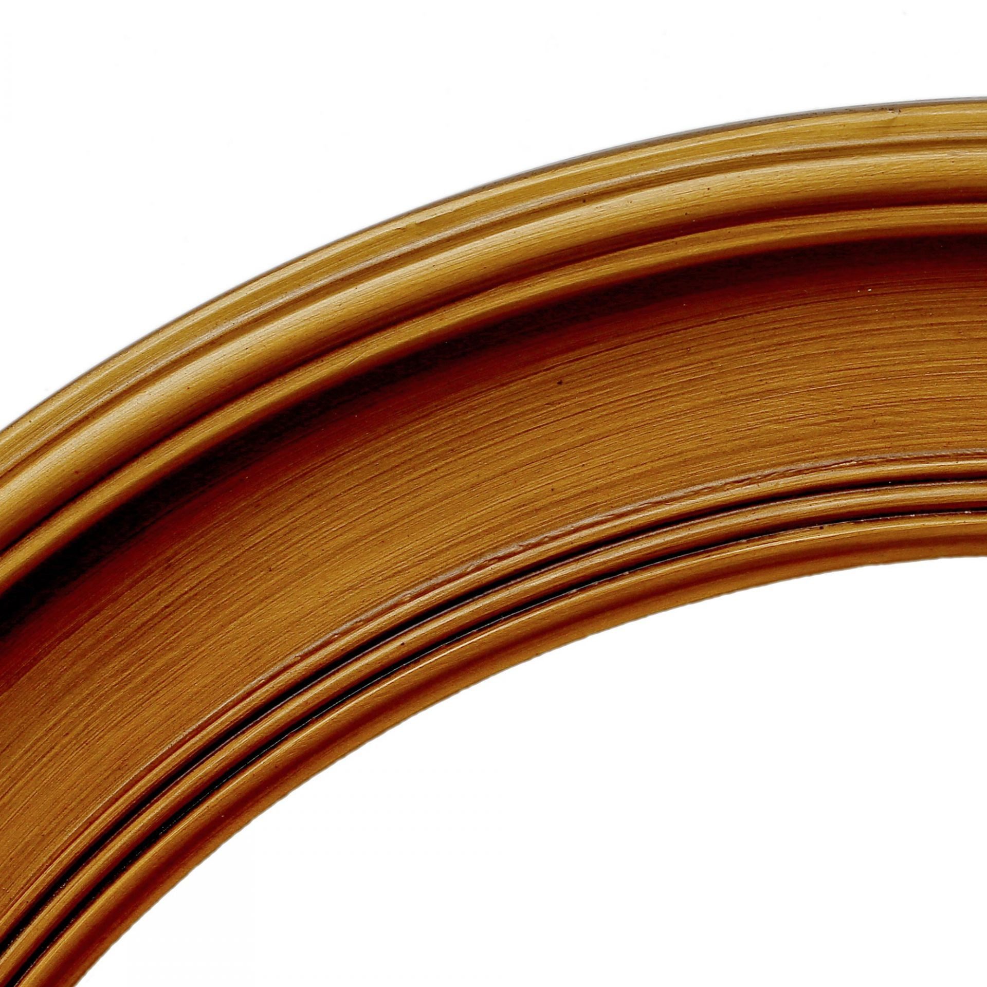 dasmöbelwerk Wandspiegel Wandspiegel »Schlicht« Ø60 cm gold im Landhaus-Stil rund Flurspiegel