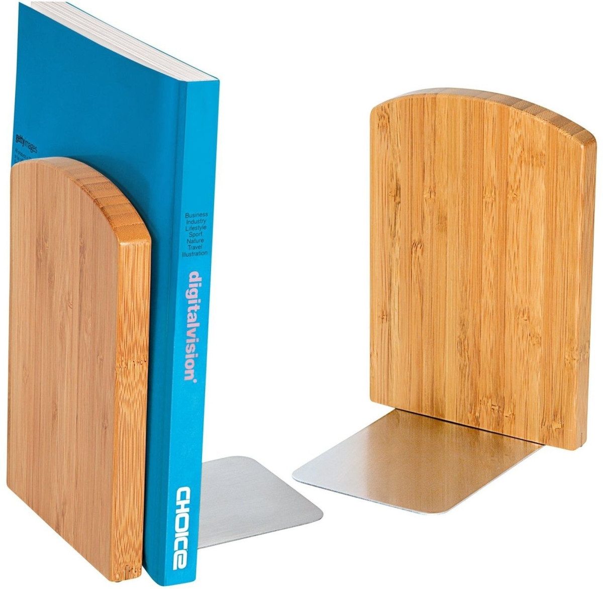 WEDO Briefablage Buchstützen Bambus VE=2 Stück braun