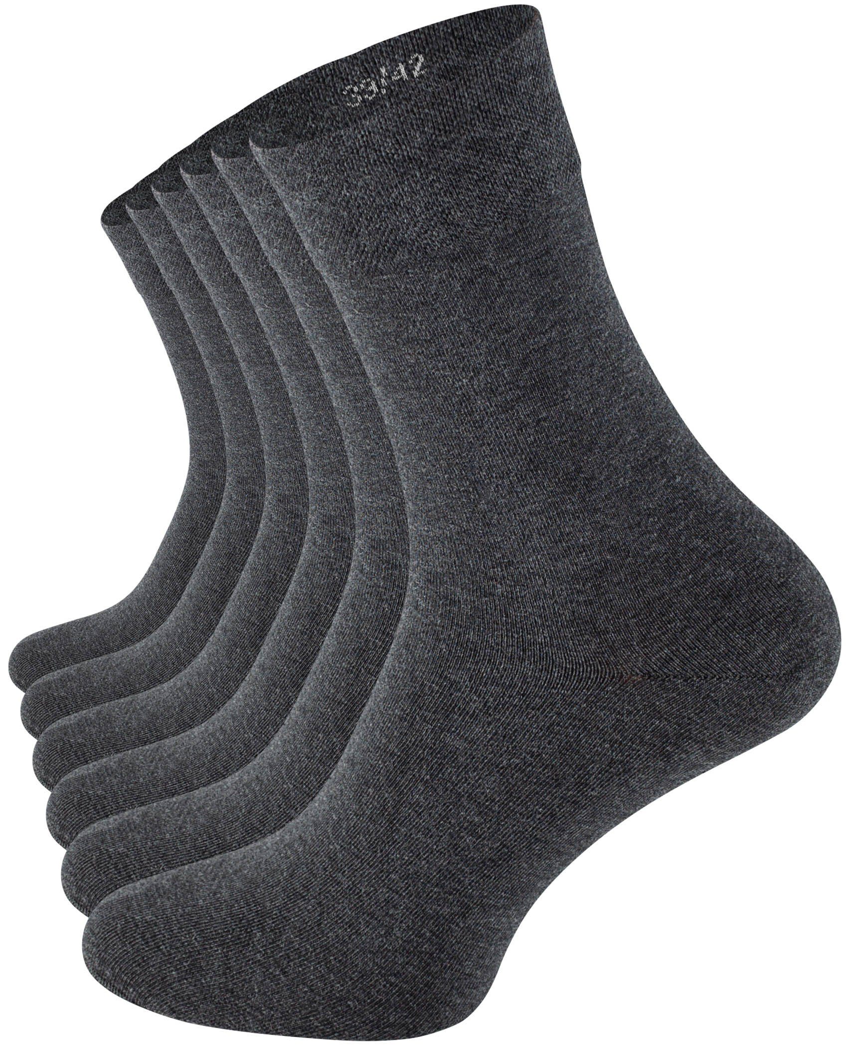 Clark Crown® Socken (6-Paar) in angenehmer Baumwollqualität Anthrazit