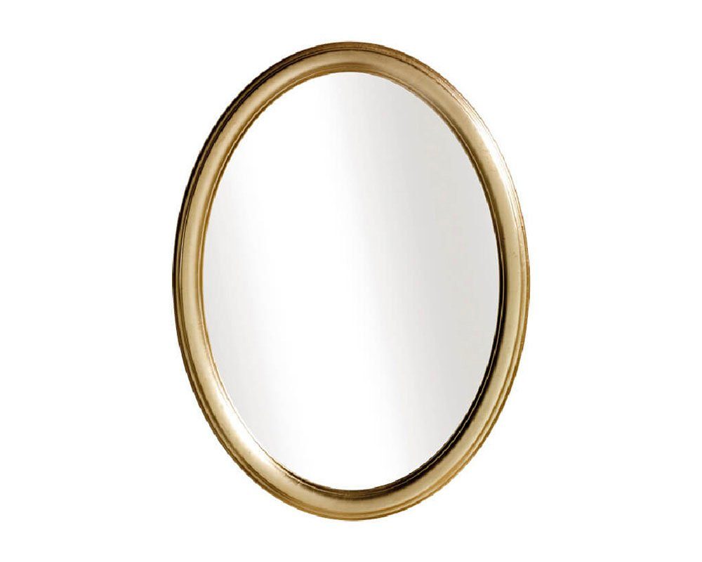 ASR Rahmendesign Wandspiegel Linz, 59x79 cm, Blattgold, oval, Зеркало glatt
