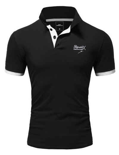 REPUBLIX Poloshirt MATEO Herren Basic Kurzarm Kontrast Polo Hemd