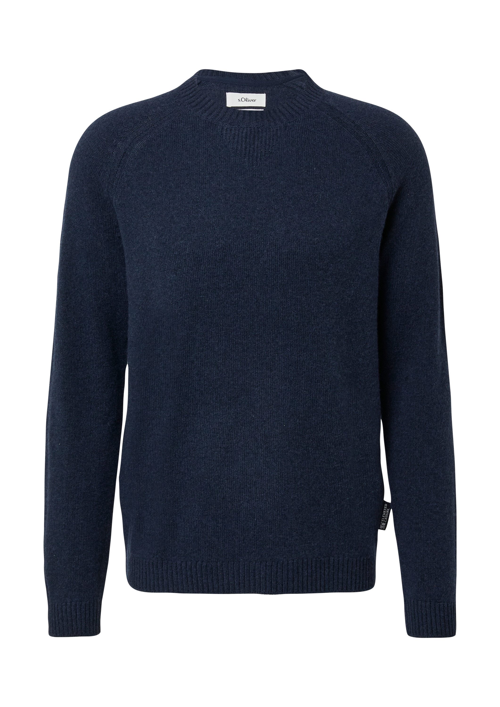 s.Oliver Longpullover Strickpullover Strickpullover aus reiner Lammwolle günstig online kaufen