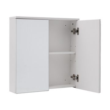 EXTSUD Spiegelschrank Spiegelschrank,Badezimmerschrank Breite 60 cm mit Ablageflächen
