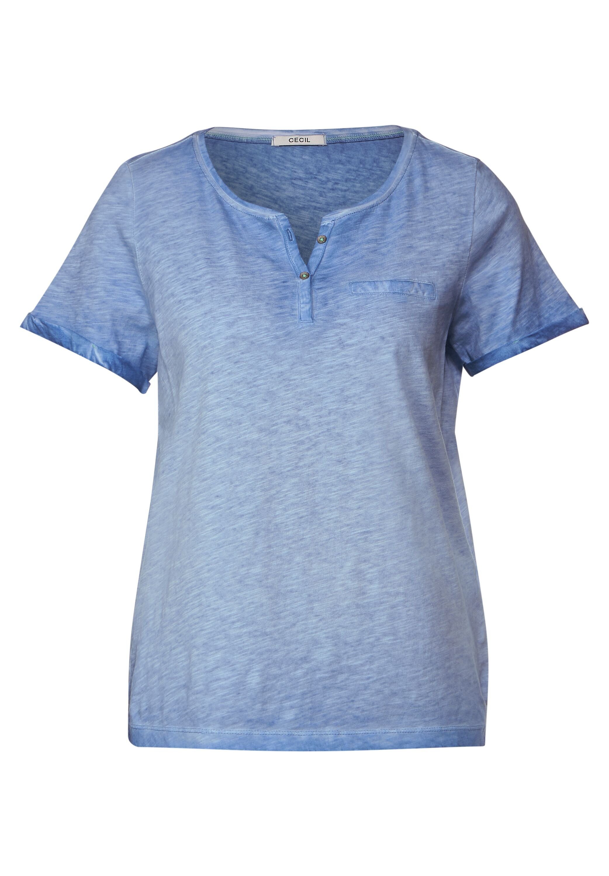 Cecil Blusenshirt in Unifarbe blue campanula