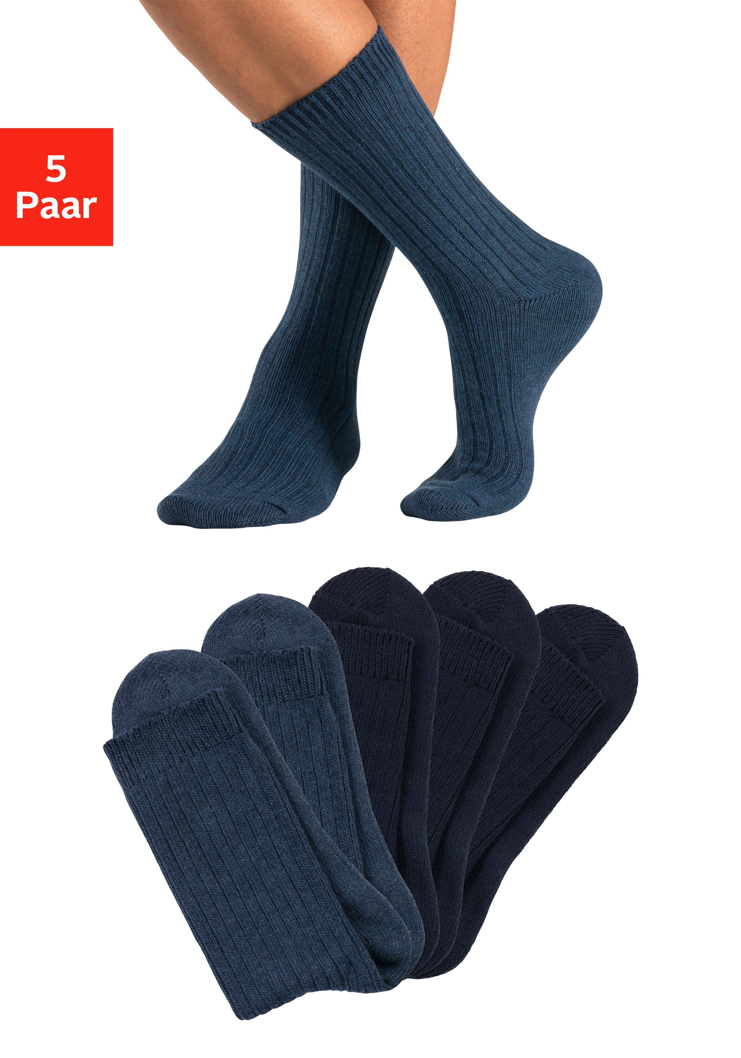 H.I.S Arbeitssocken (Packung, 5-Paar) besonders grob gestrickt günstig online kaufen