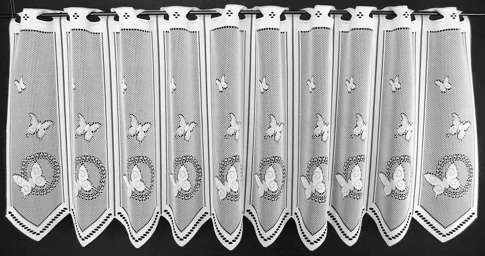 Gardinen Kranzusch Scheibengardine Schmetterlinge (1 St), Stangendurchzug, günstig online kaufen