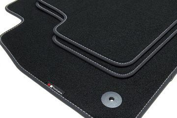 teileplus24 Auto-Fußmatten EF208 Velours Fußmatten Set kompatibel mit VW Tiguan 2 AD1 2016-