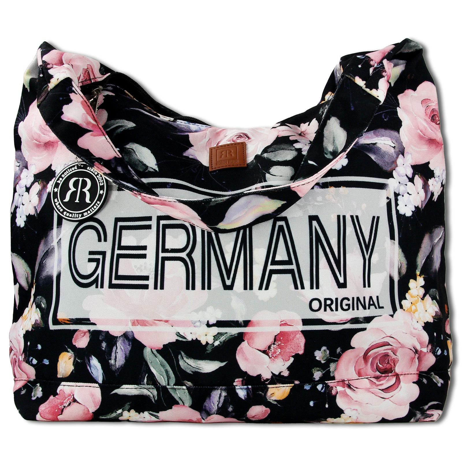 Robin Ruth Schultertasche Robin Ruth Schultertasche Polyester (Schultertasche), Damen, Jugend Schultertasche Polyester, schwarz, rosa ca. 46cm x 31cm