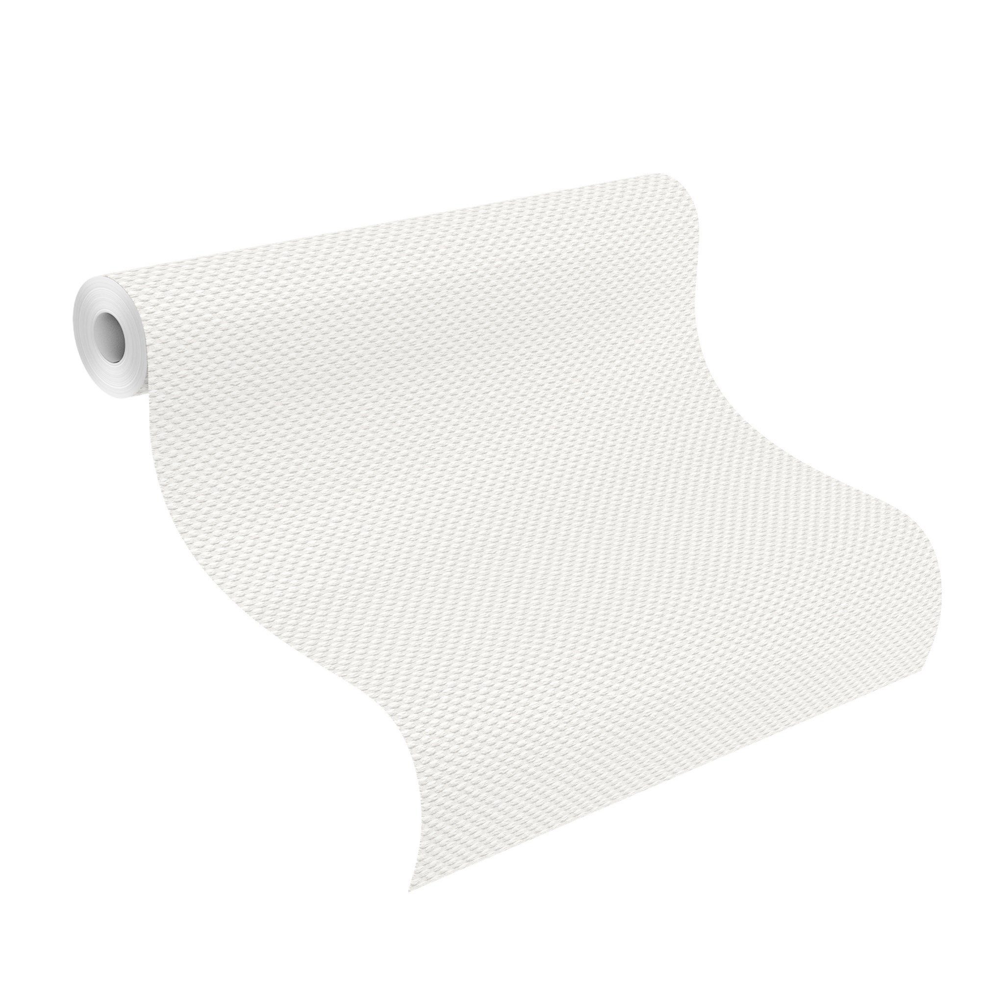 Rasch Papiertapete mit 3D Wabenstruktur - Überstreichbar, strukturiert, einfarbig, uni, Strukturmuster, (1 Rolle, 1 St), Strukturtapete