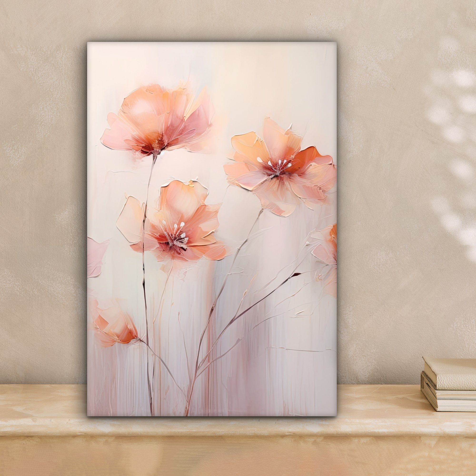 OneMillionCanvasses® Leinwandbild Mohn - Blumen - Kunst - Abstrakt - Aquare günstig online kaufen