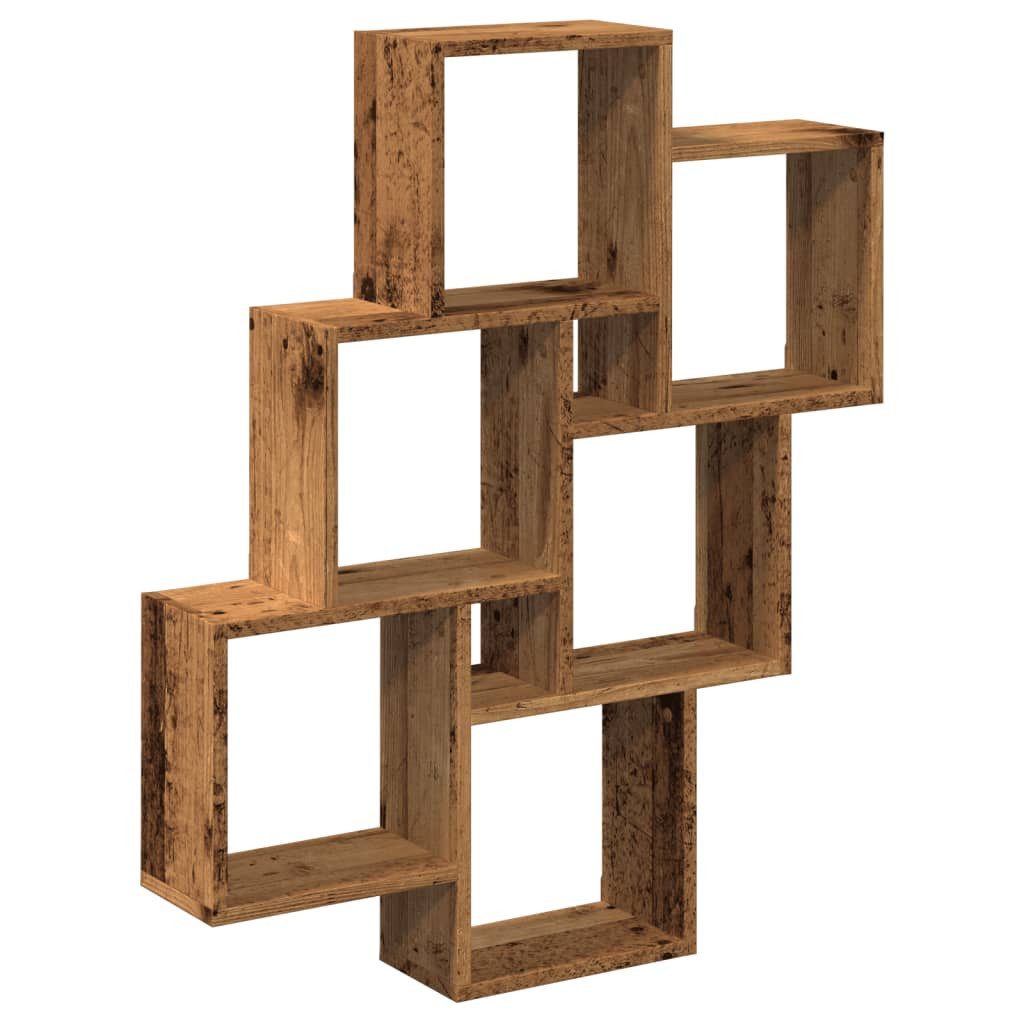vidaXL Regal Würfelregal Altholz-Optik 78x15x93 cm Holzwerkstoff, 1-tlg.