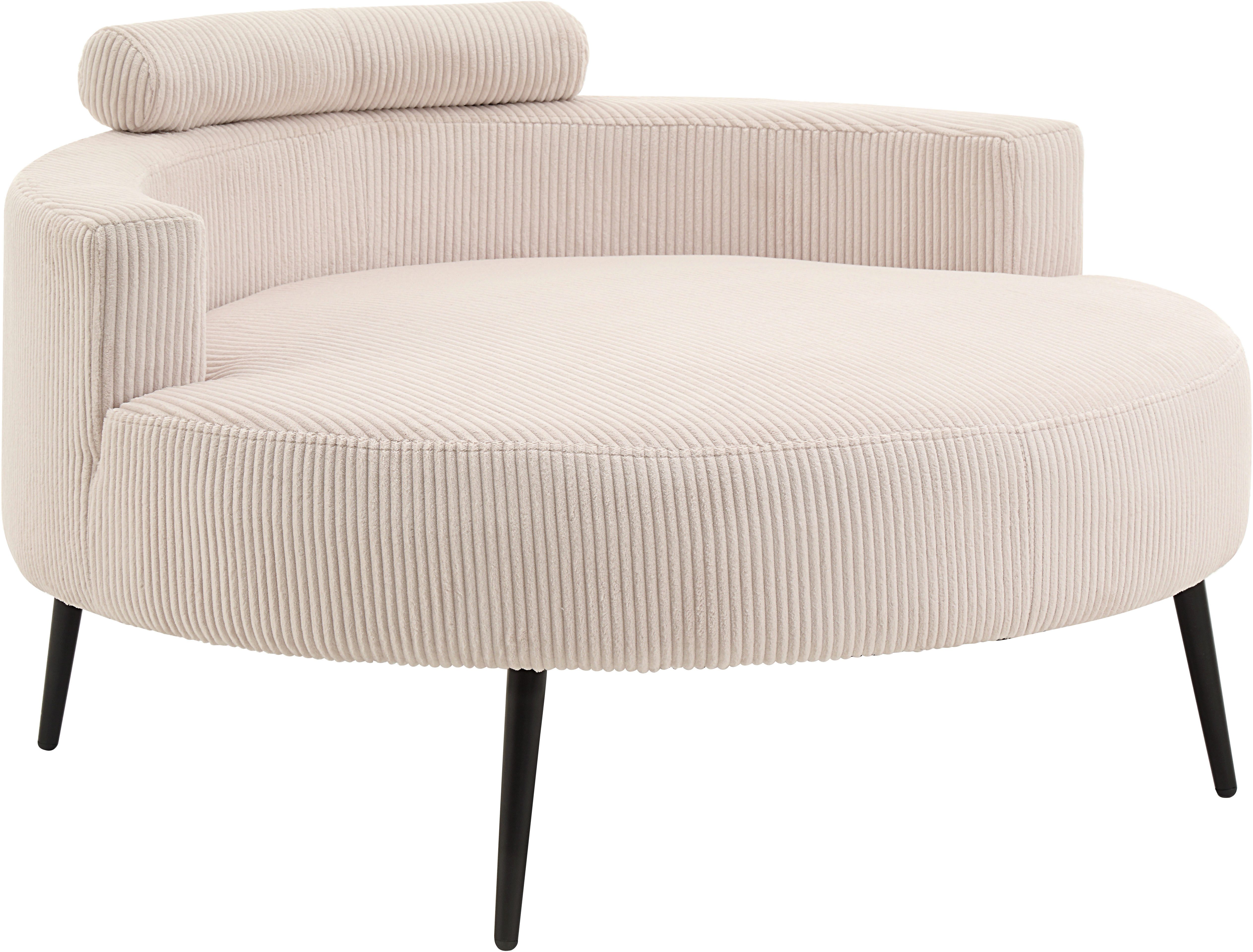 OTTO home Loveseat Riko Sessel, B: 110 cm, Sitzhöhe: 44 cm, XXL- Sessel, mit Stauraumhocker, Rückenstütze & 4 Zierkissen