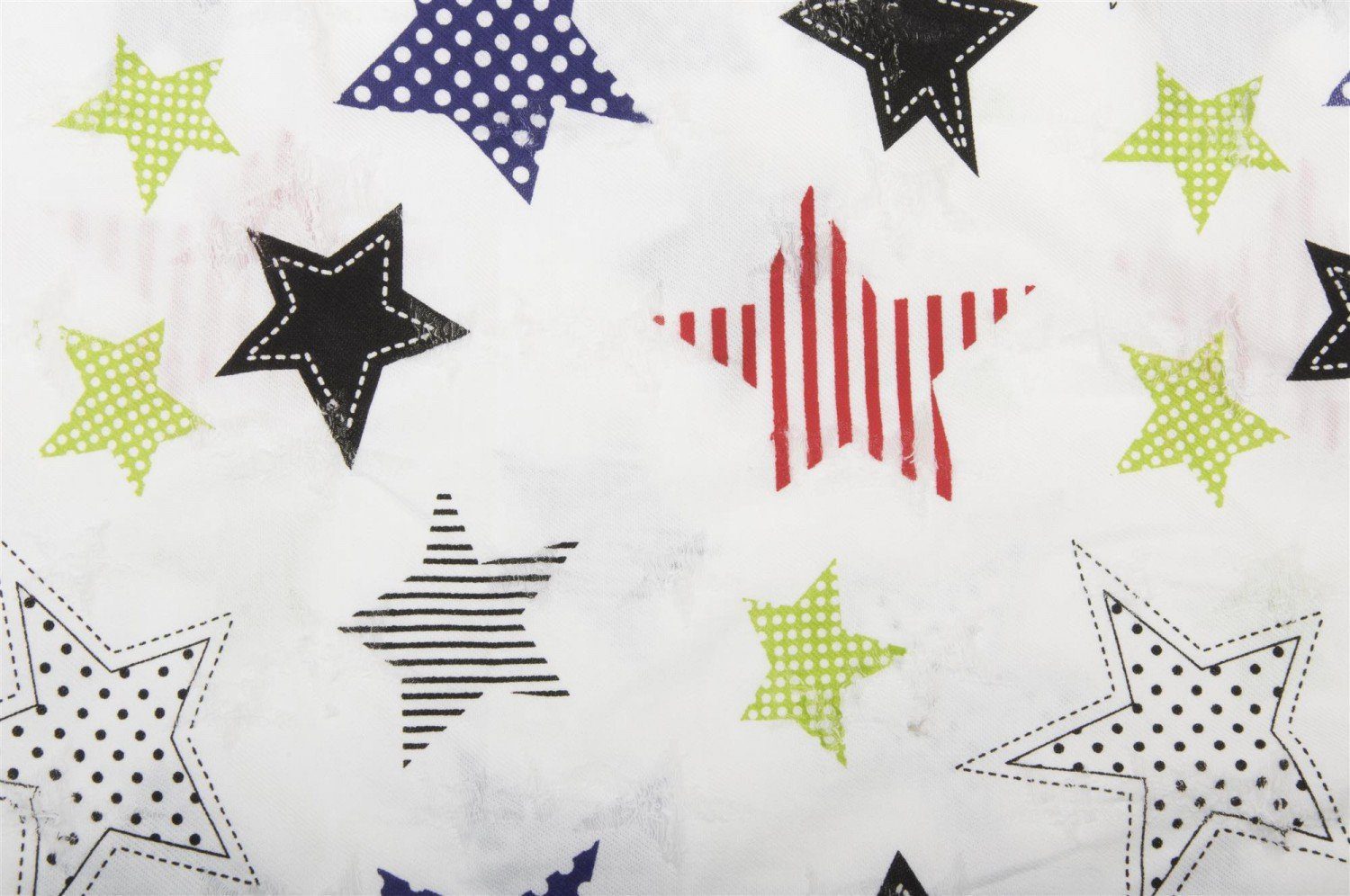 styleBREAKER Loop Loop mit bunten Sternen in Destroyed Optik, (1-St)