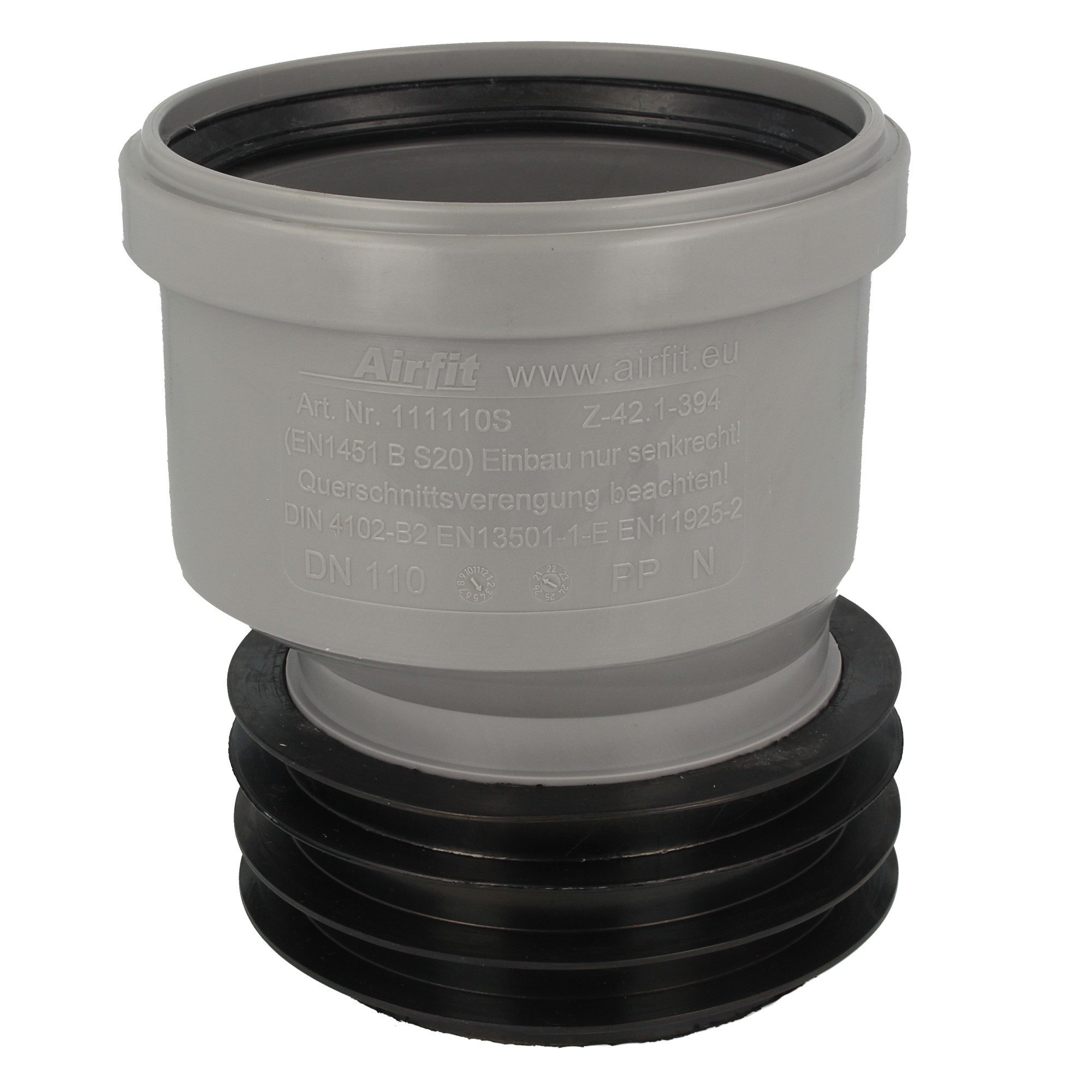 Ablaufrohr Universal Steckmuffe mit Lippendichtung, Kunststoff PP