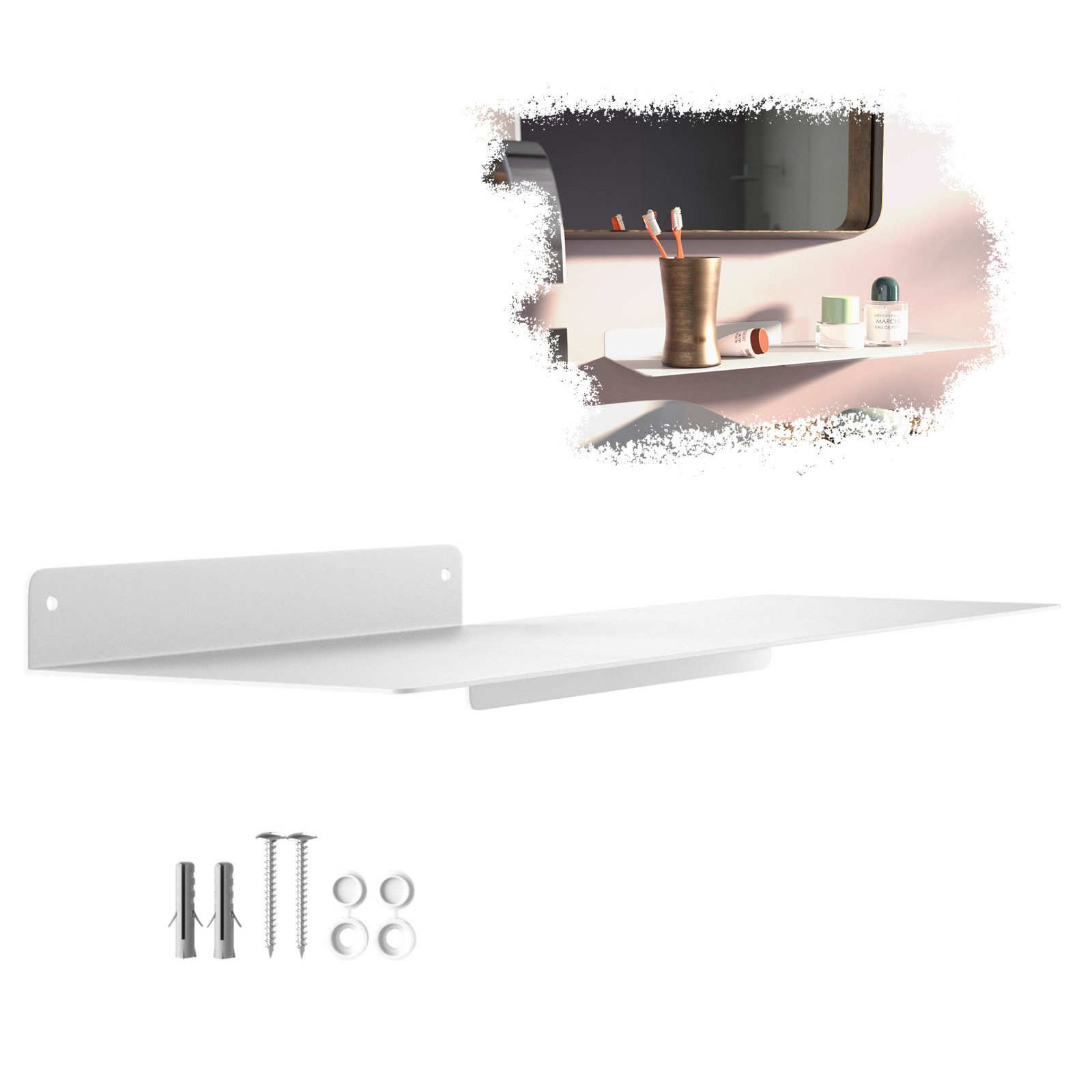 SO-TECH® Wandregal Schweberegal HOVER-VI 45 x 13 x 6 cm inkl. Befestigungss günstig online kaufen