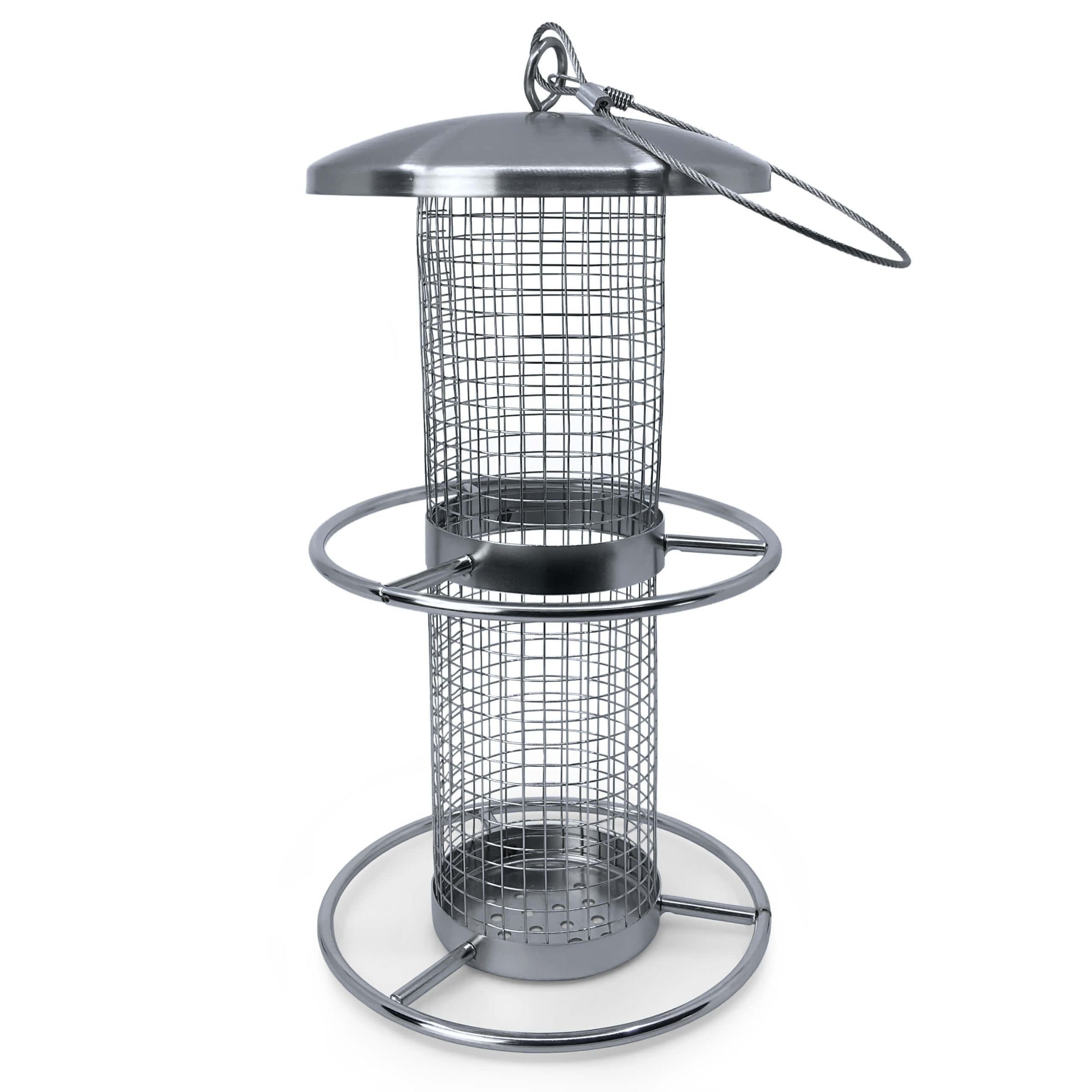 Futterspender Edelstahl Vogelfutterstation wetterbeständig Vogel Futterstation