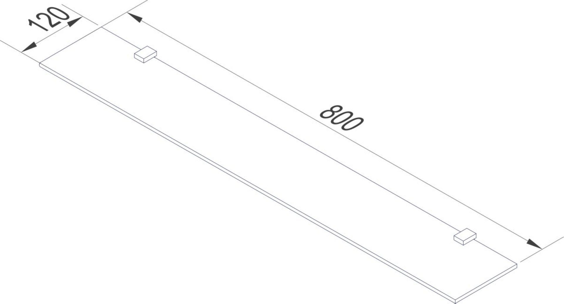 FACKELMANN Ablageelement, 80 cm, Lieferumfang: 1 x Glasablage - in  bewährter Qualität von Fackelmann