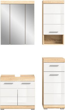 INOSIGN Badmöbel-Set Siena, (Set, 4-St), Spiegelschrank, Waschbeckenunterschrank, Hängeschrank, Unterschrank
